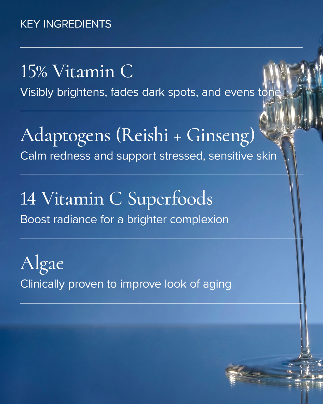 key ingredients for the vitamin c serum