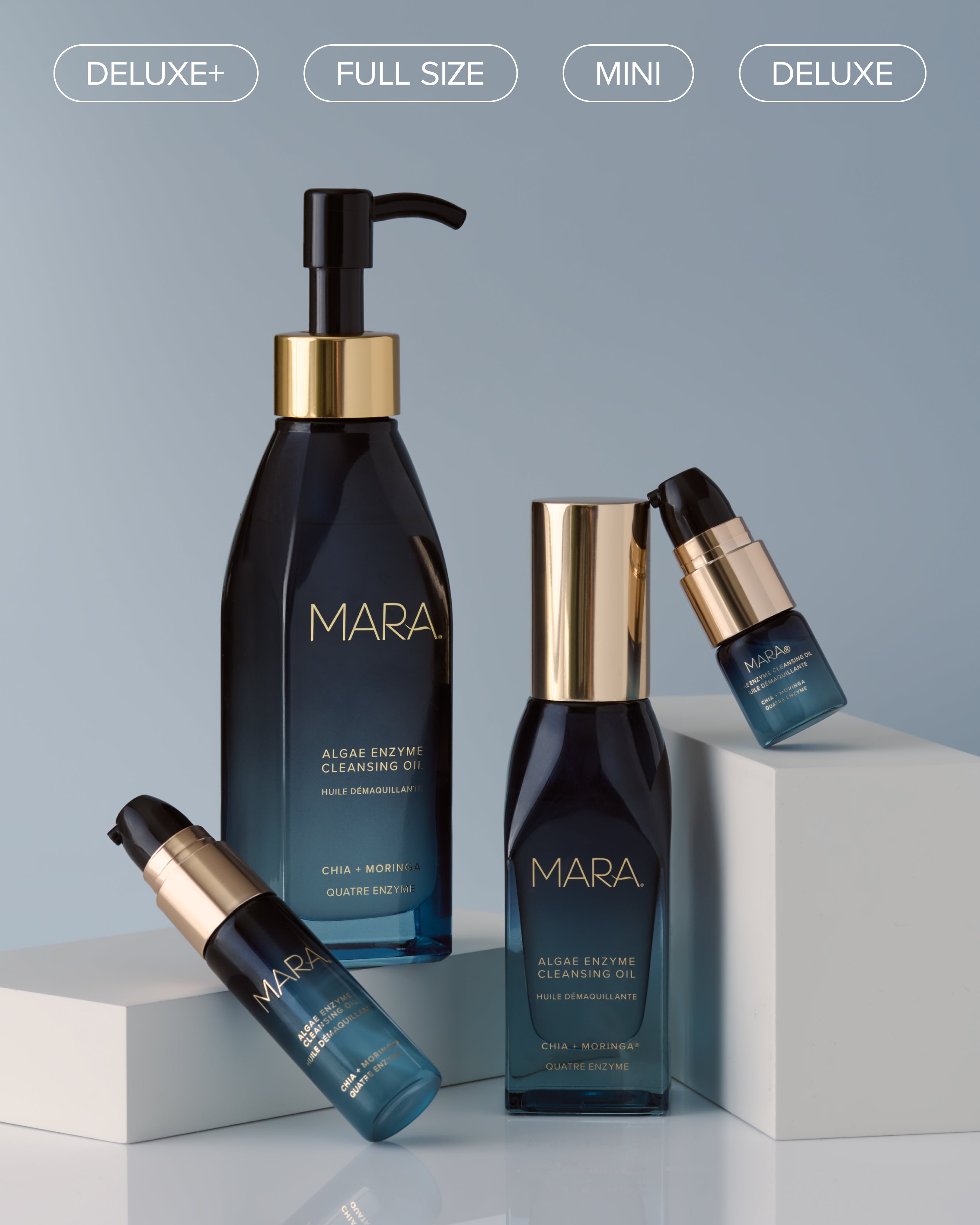multiple sizes of Algae Enzyme Cleansing Oil