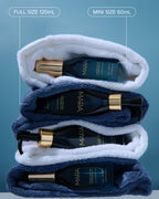 a stack of MARA cleansers wrapped in towels