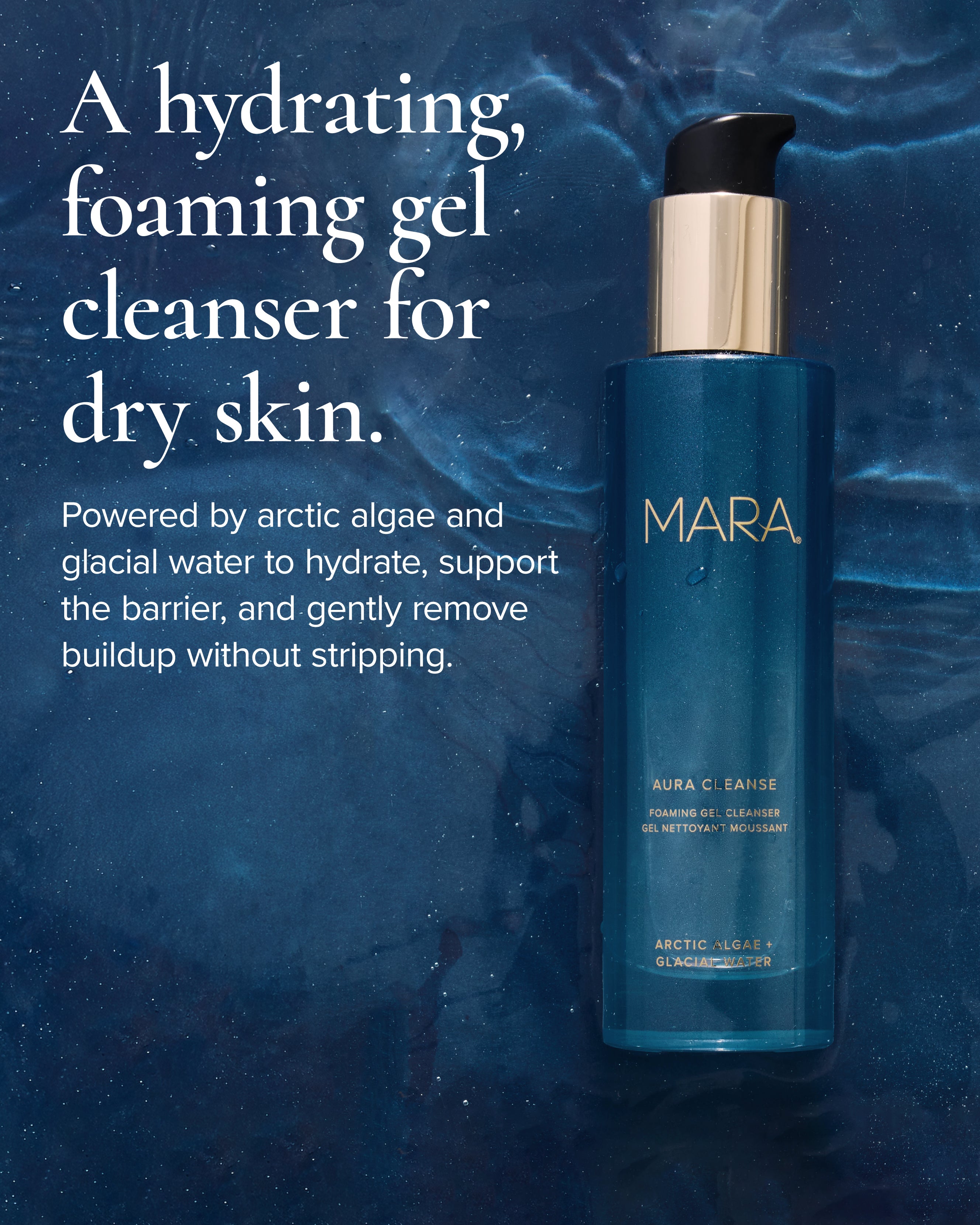 Aura Cleanse Foaming Gel Cleanser and text about what it is