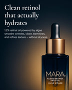 algae retinol oil with text about hydration