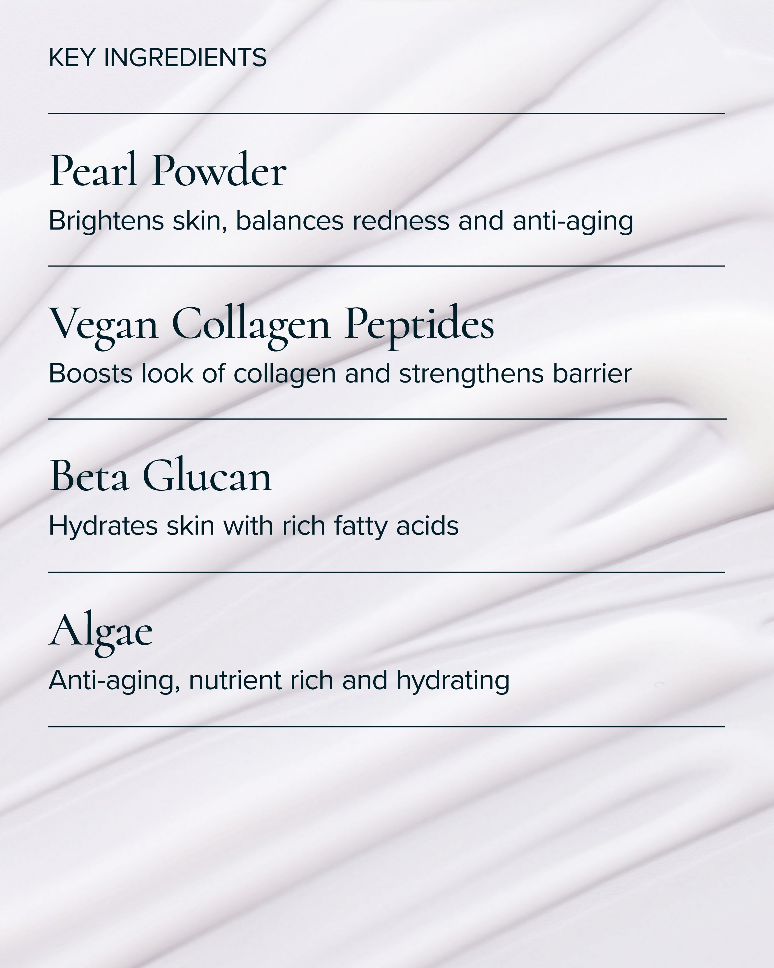 Pearl Peptide Glaze key ingredients 