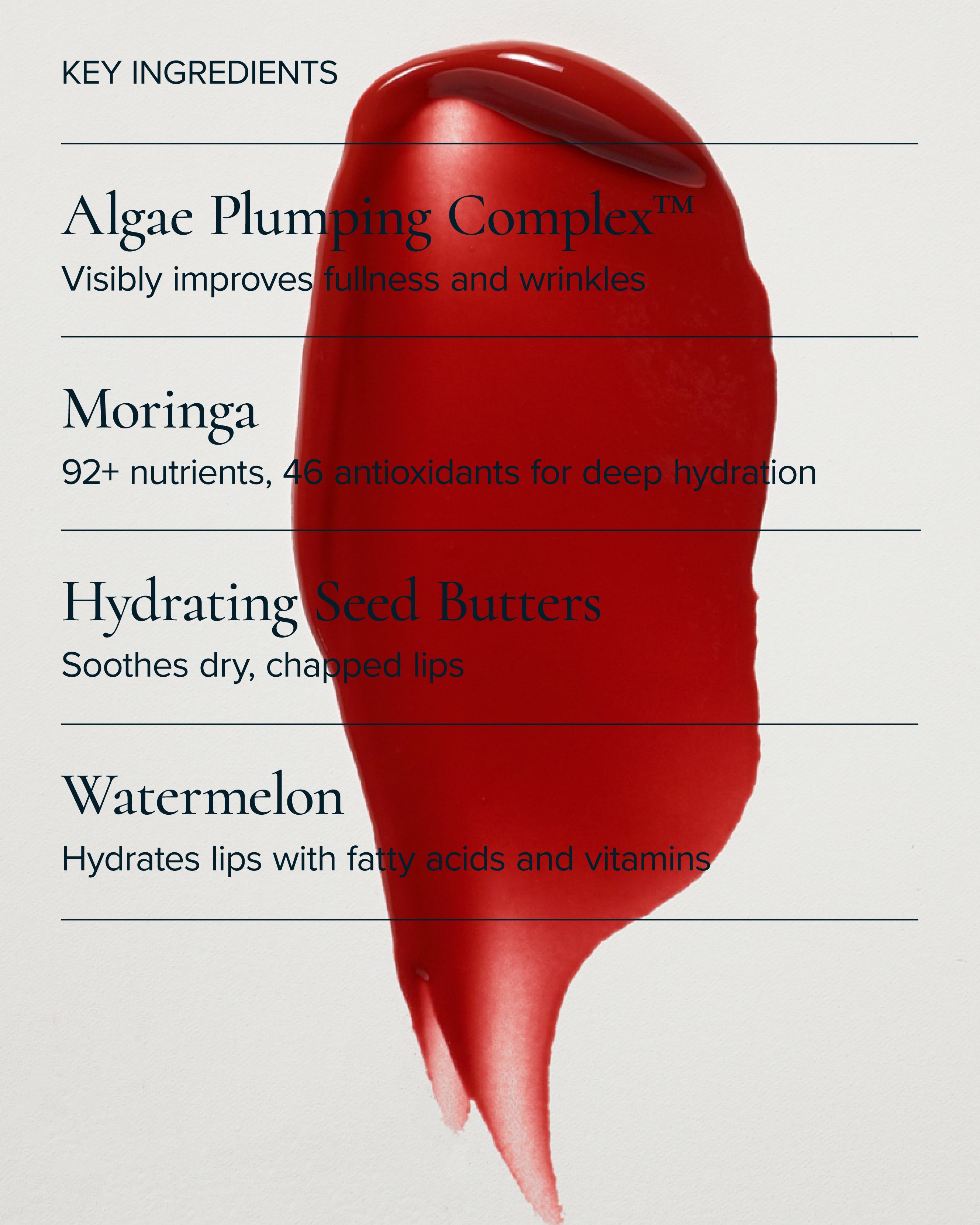Key ingredients of MARA Sea Silk Lip Balm Toasty Rouge 