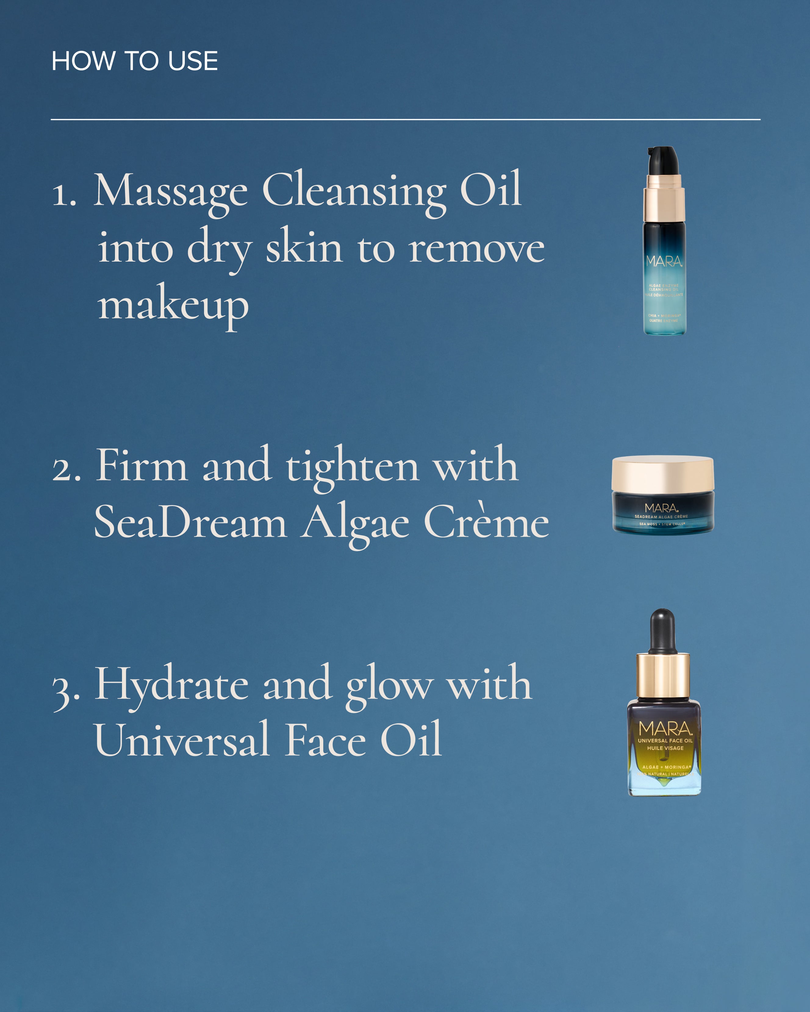 How to use MARA Sea The Glow set