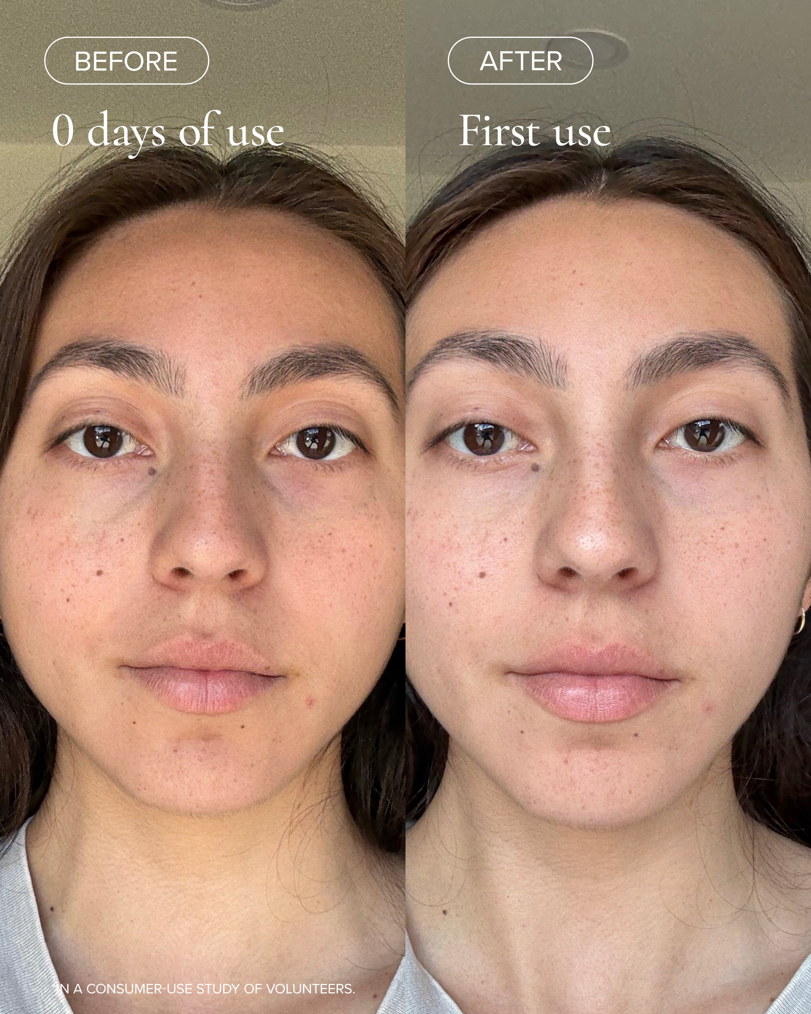 Before and after using MARA Volcanic Sea Clay Detox Masque 