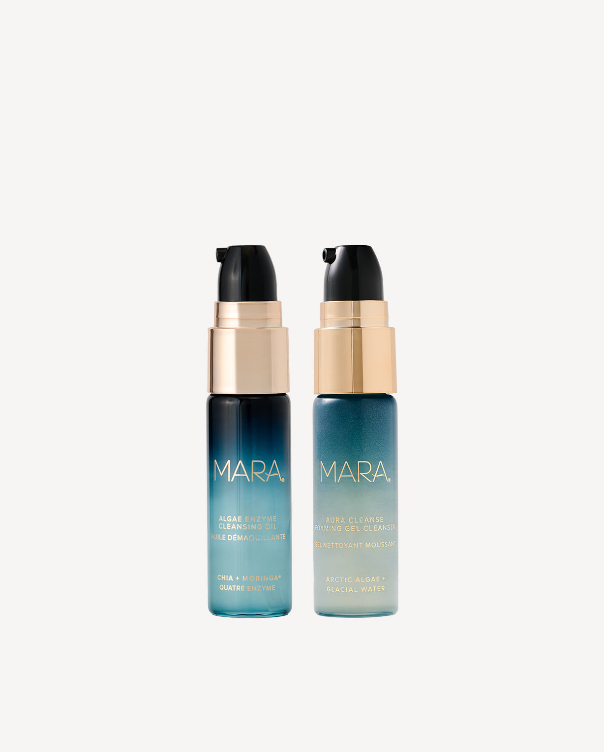 Deluxe+ Algae Enzyme Cleansing Oil and Aura Cleanse Foaming Gel Cleanser