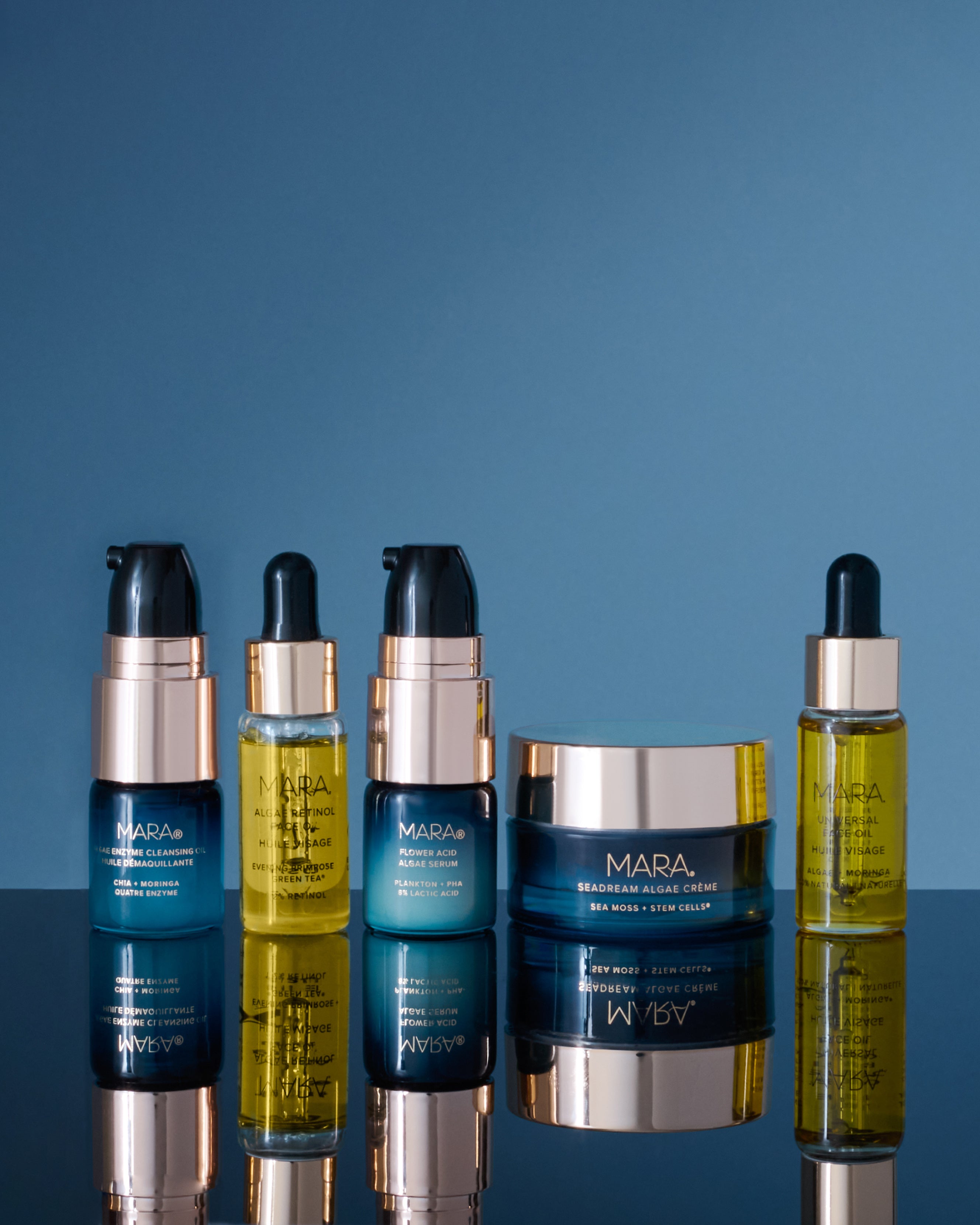 Deluxe Nighttime Set on dark blue reflective surface