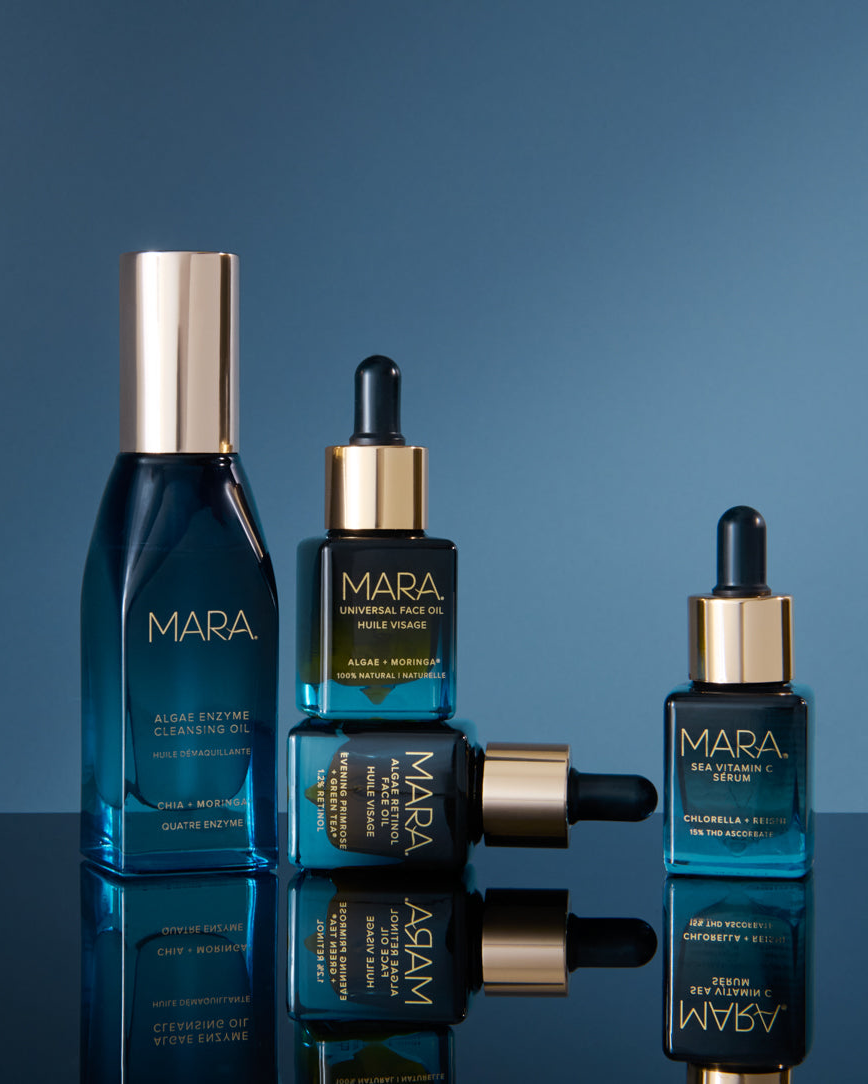 Mini MARA Set on a reflective surface with a blue gradient background