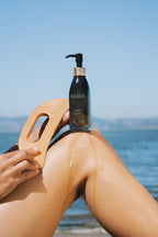 Legs with MARA Sea Sculpt Body Oil and Sea Sculpt Tool