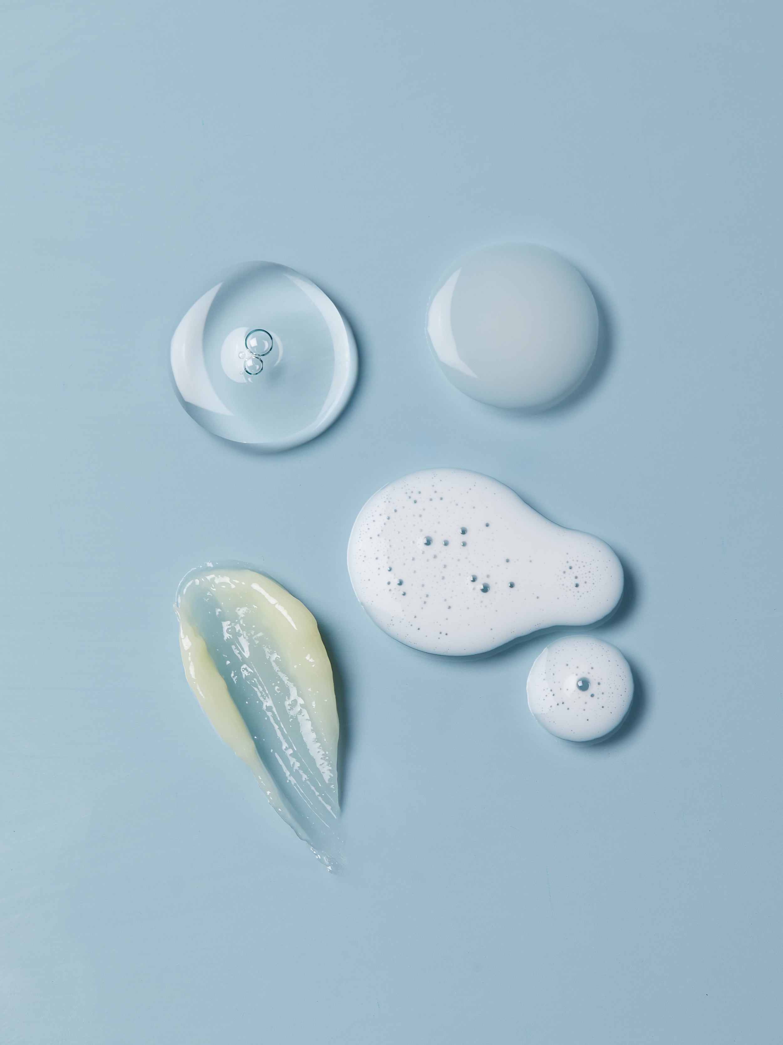 New Morning set swatches on blue background