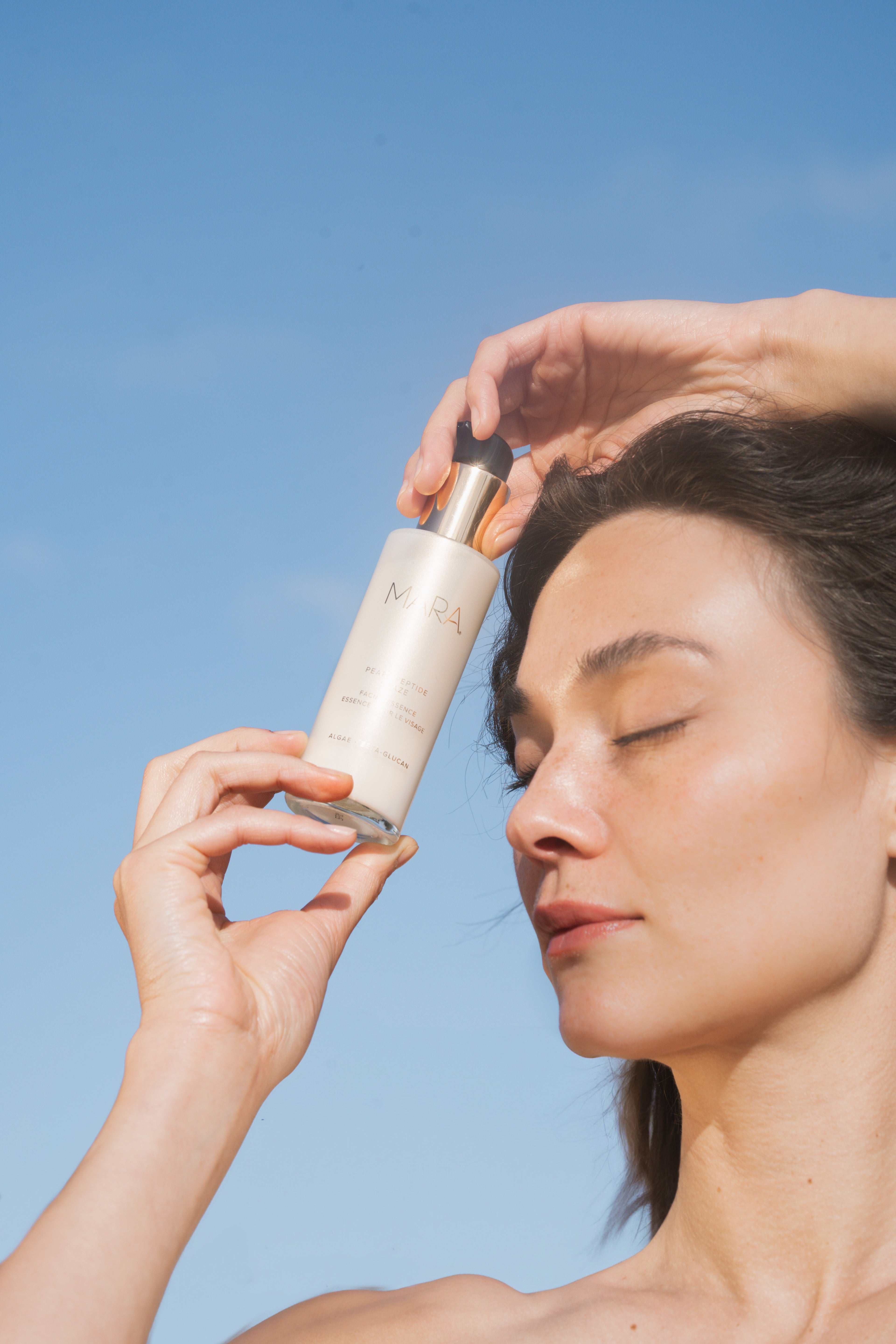 Model with Pearl Peptide Glaze