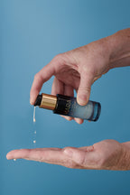Sea Kale Sunscreen Serum being pumped into hand