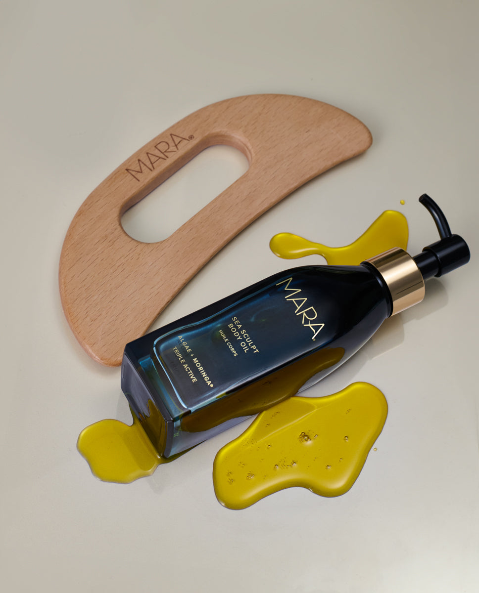 Sea Sculpt Body Oil and Body Tool in swatch