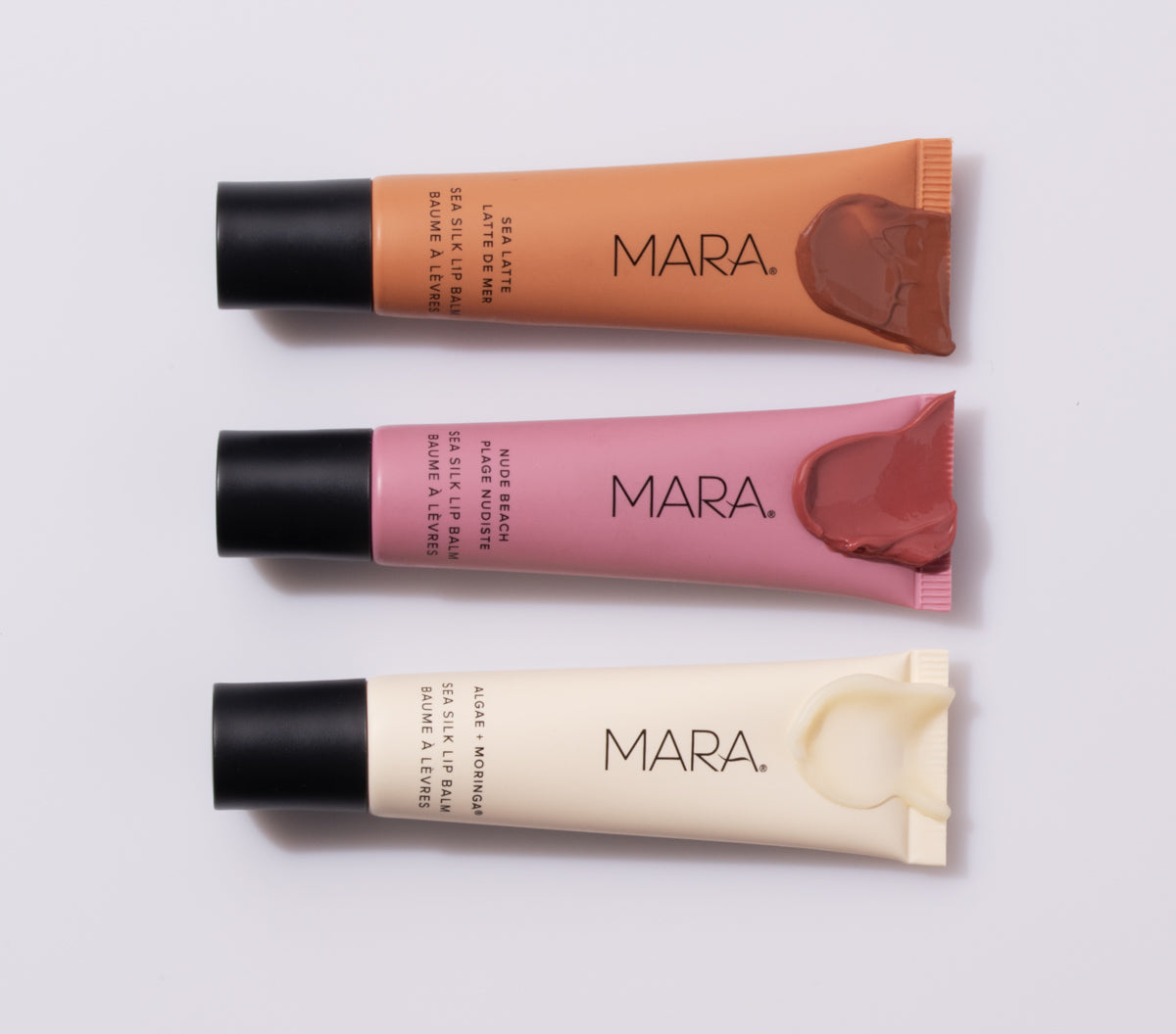 three shades of Sea Silk Lip Balm