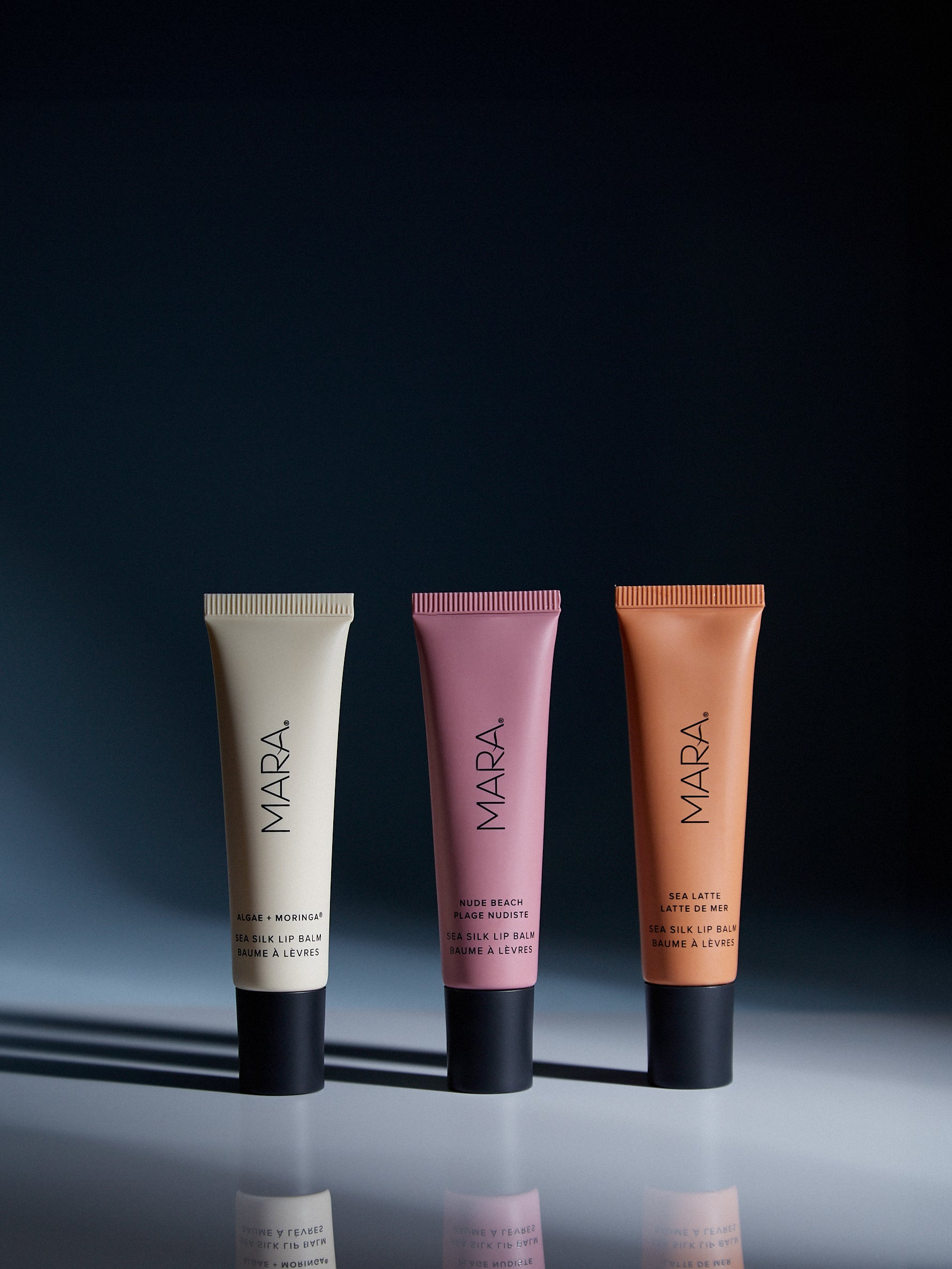 sea silk lip balm neopolitan lip set 