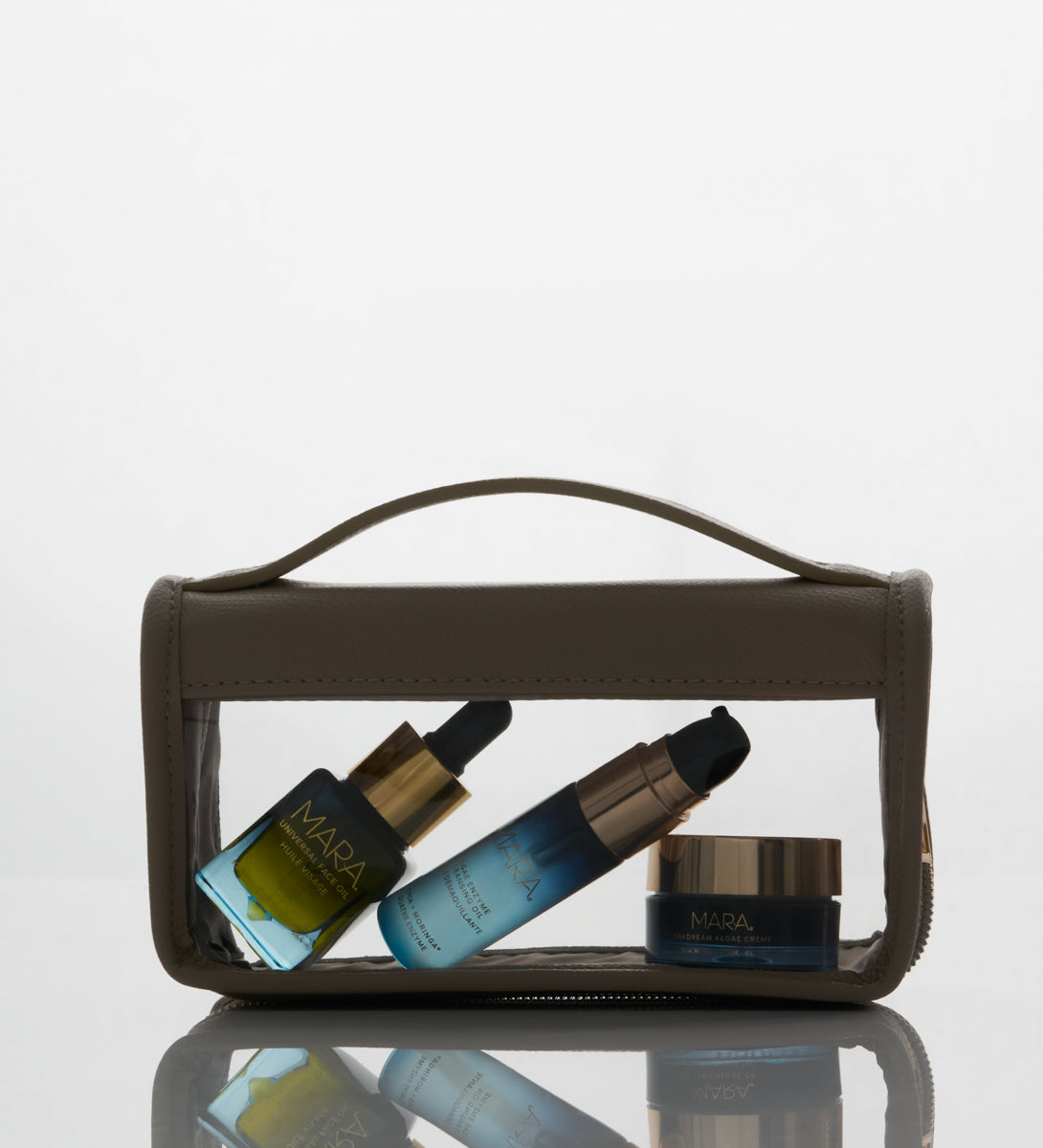 Sea the Glow Discovery Set in clear travel pouch