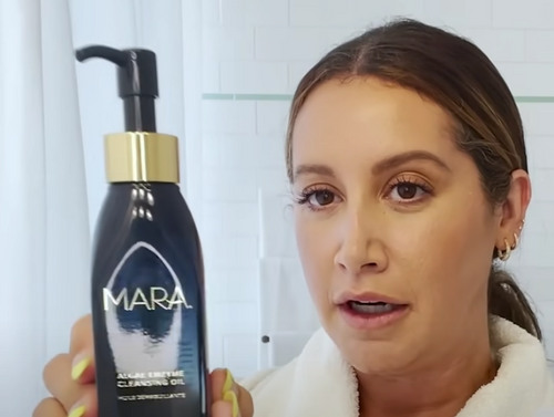 Ashley Tisdale MARA Algae Enzyme Cleansing Oil Harpers Bazaar Skincare Routine