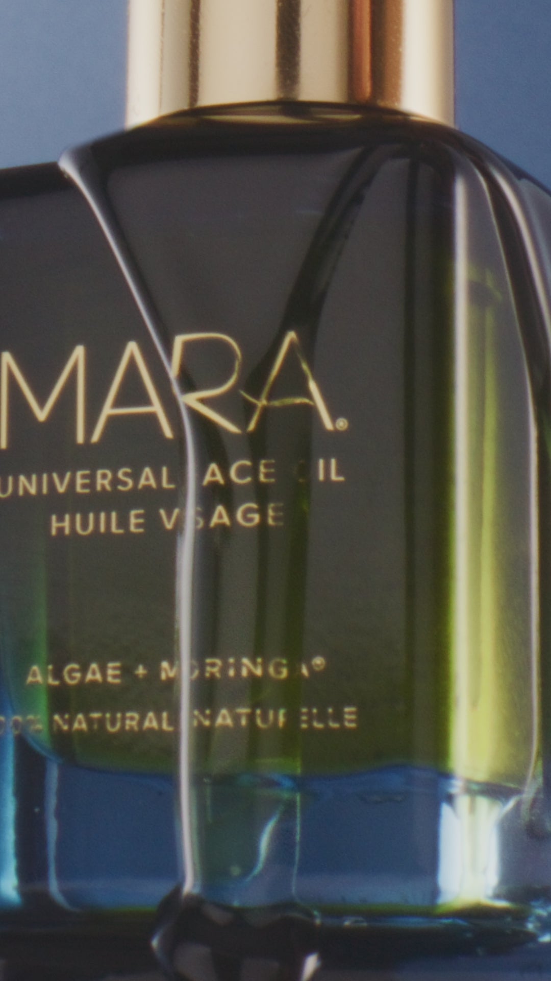 Universal Face Oil  video showing bottle and product