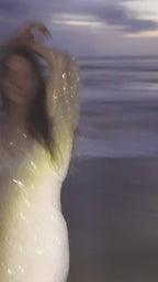 video of girl at ocean and Pearl Peptide Glaze