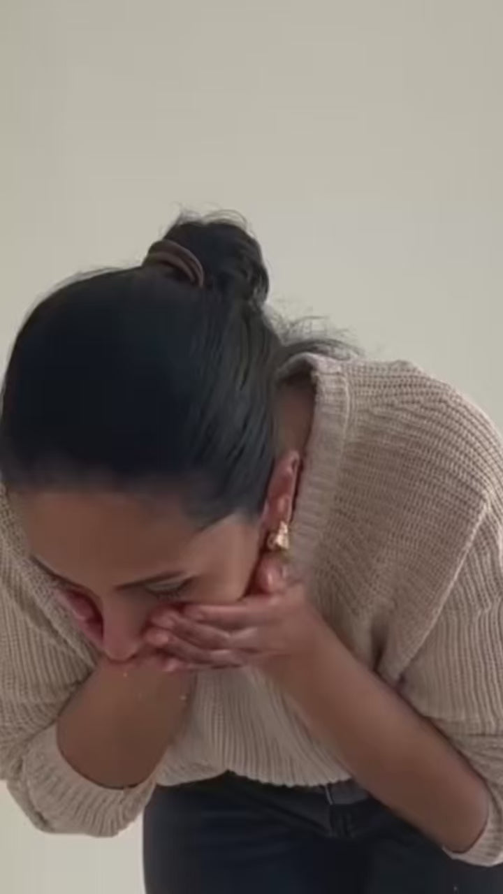 model using Aura Cleanse Foaming Gel Cleanser