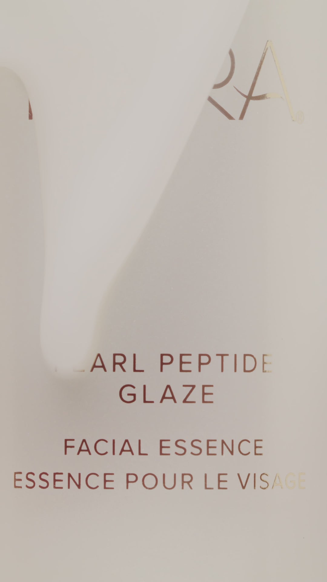 video of Pearl Peptide Glaze with texture spilling